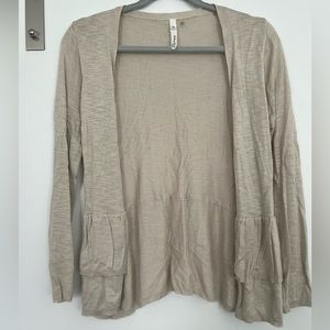 Cream Ruffled Cardigan